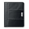 A4 leather portfolio with metal logo plate-MO7163