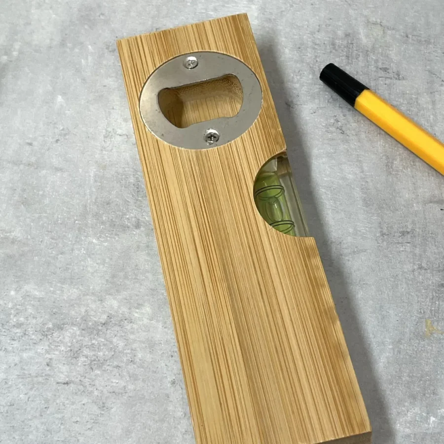 Bamboo Spirit Level with Bottle Opener