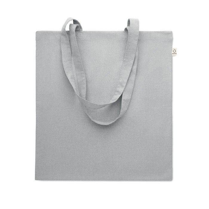 Tote bag with branding in light grey color