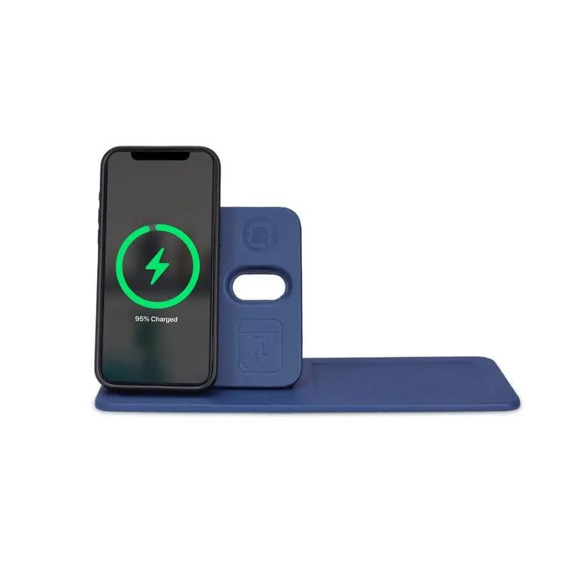AVRON - Giftology 3-in-1 Magnetic Wireless Charger Desk Tray - Navy