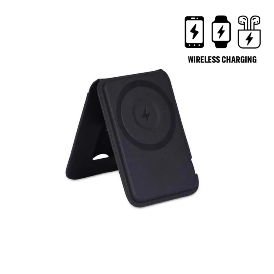 [ITWC 1254] MAG3 - Giftology 3-in-1 Magnetic Wireless Charger Card Holder - Black