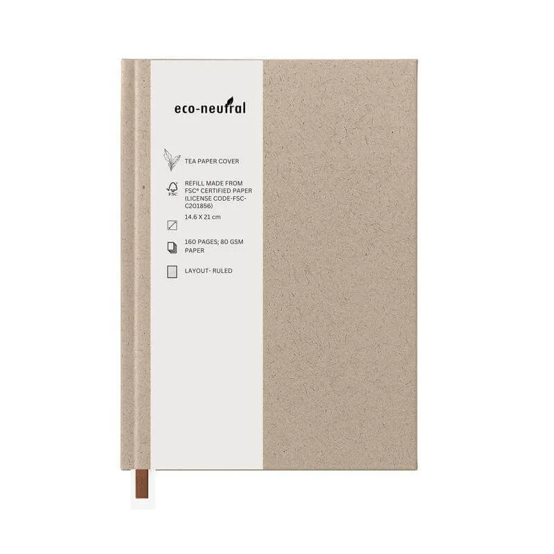KEILA - eco-neutral TEA Cover A5 Notebook (2) KEILA - eco-neutral TEA Cover A5 Notebook